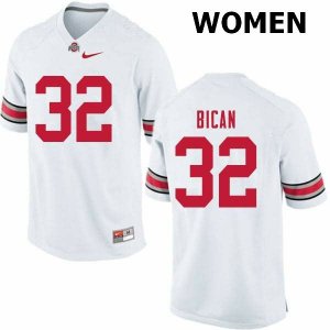 Women's Ohio State Buckeyes #32 Luciano Bican White Nike NCAA College Football Jersey Classic JAP1844OT